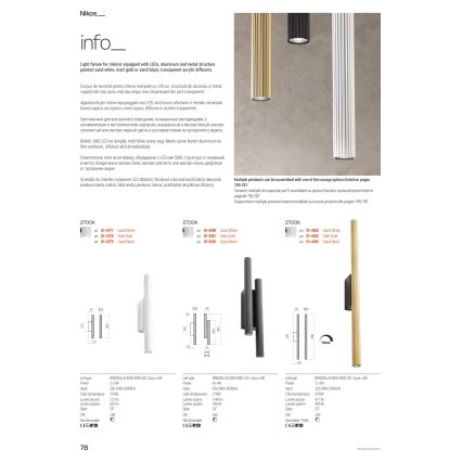 Redo 01-3861 - LED lestenec na kablu NIKOS LED/8W/230V CRI 90 Ø 6 cm črn