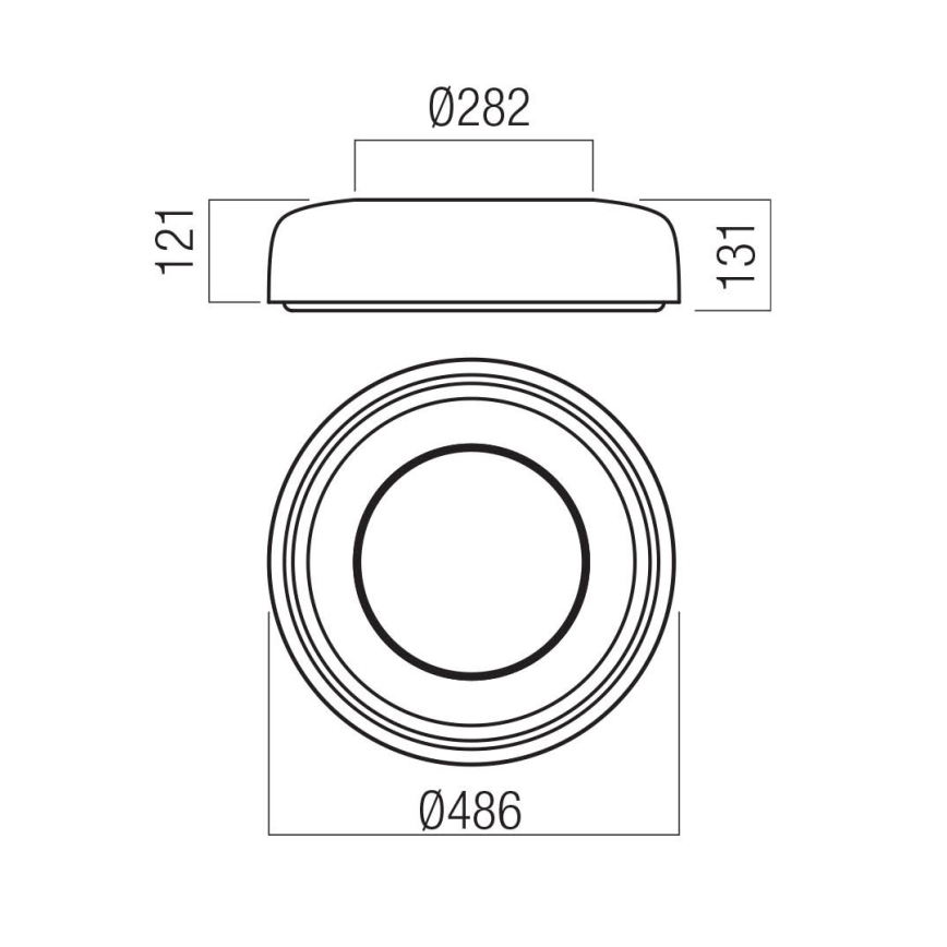 Redo 01-3940 - LED stropna svetilka DIP LED/30W/230V 2700/3000/4000/5000/6500K CRI 90 premer 48,6 cm bela