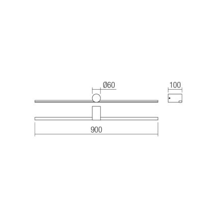 Redo 01-4034 - LED Kopalniška luč za osvetlitev ogledala ROW LED/18W/230V 90 cm IP44 bela
