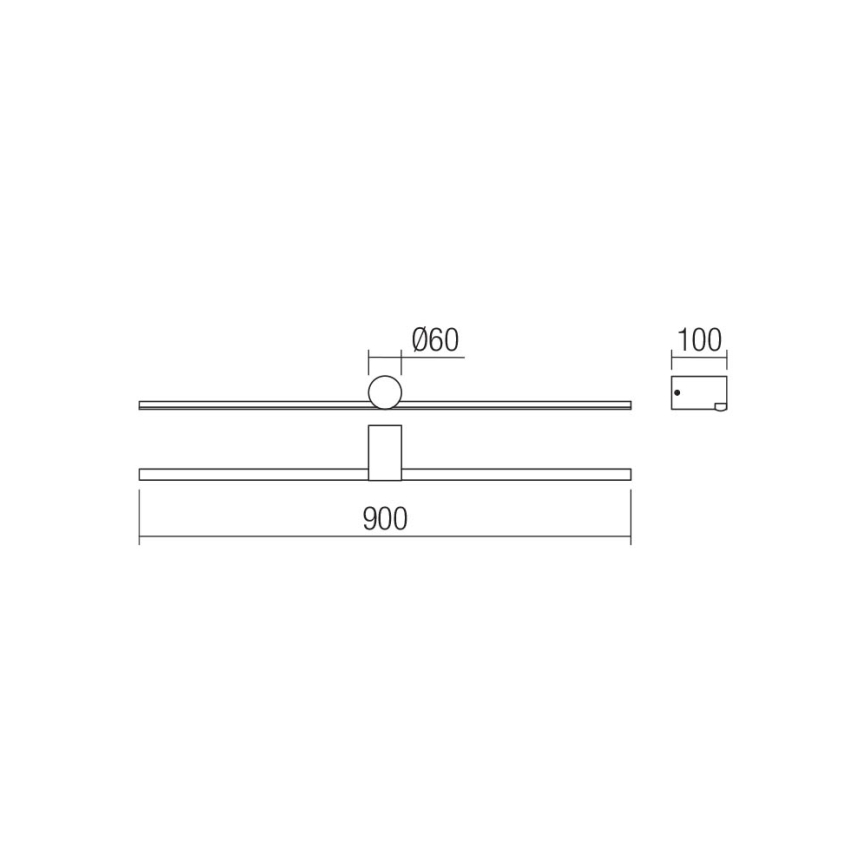 Redo 01-4034 - LED Kopalniška luč za osvetlitev ogledala ROW LED/18W/230V 90 cm IP44 bela