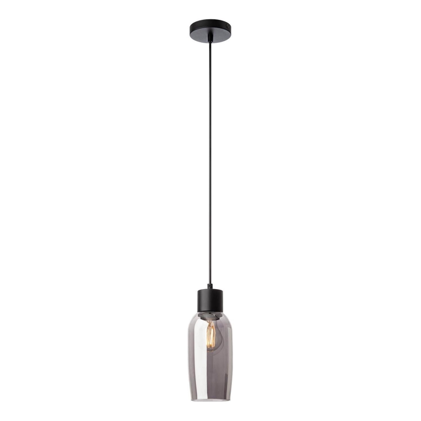 Redo 01-4044 - Lestenec na vrvici ATLANTIS 1xE27/42W/230V pr. 11 cm črna