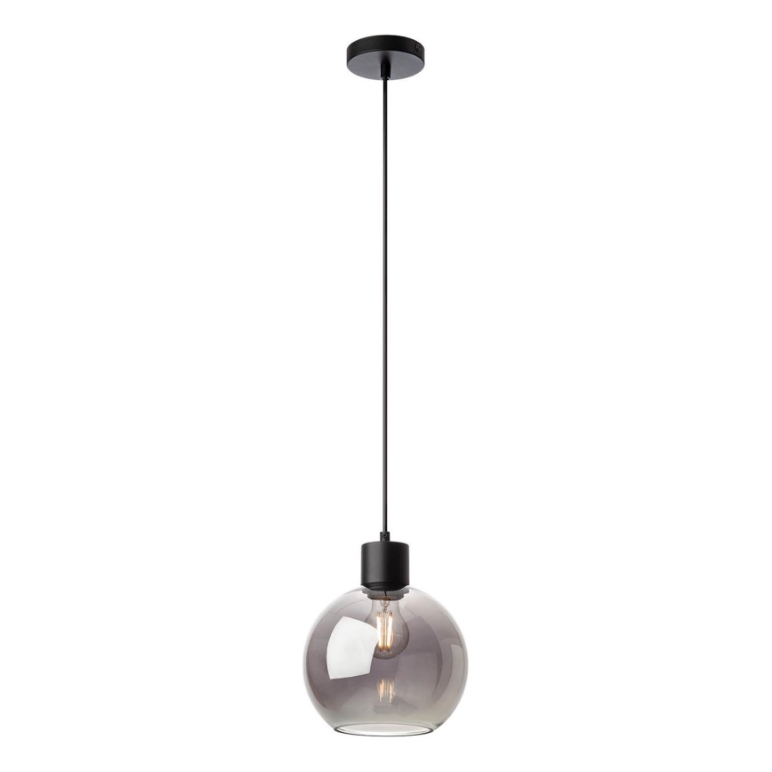 Redo 01-4045 - Lestenec na vrvici ATLANTIS 1xE27/42W/230V pr. 20 cm črna