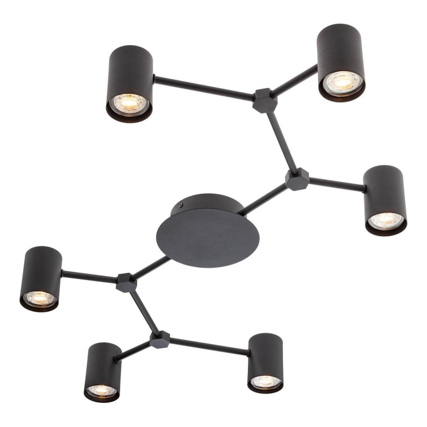 Redo 01-4048 - Reflektor WEBB 6xGU10/10W/230V črna