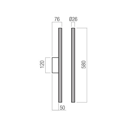 Redo 01-4059 - LED zatemnljivo stensko svetilo NIKOS LED/10W/230V CRI 90 črna
