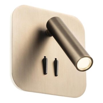 Redo 01-4473 - LED stenska svetilka QUDA LED/6W/230V + LED/3W CRI 90 bronasta