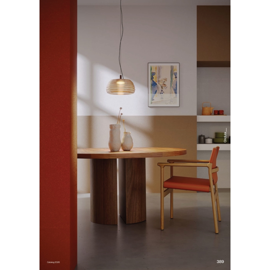 Redo 01-4540 - LED zatemnjevalna viseča svetilka na kablu ONDULA LED/12W/230V 2700K/3000K CRI 90 premer 32 cm bežna/dimna