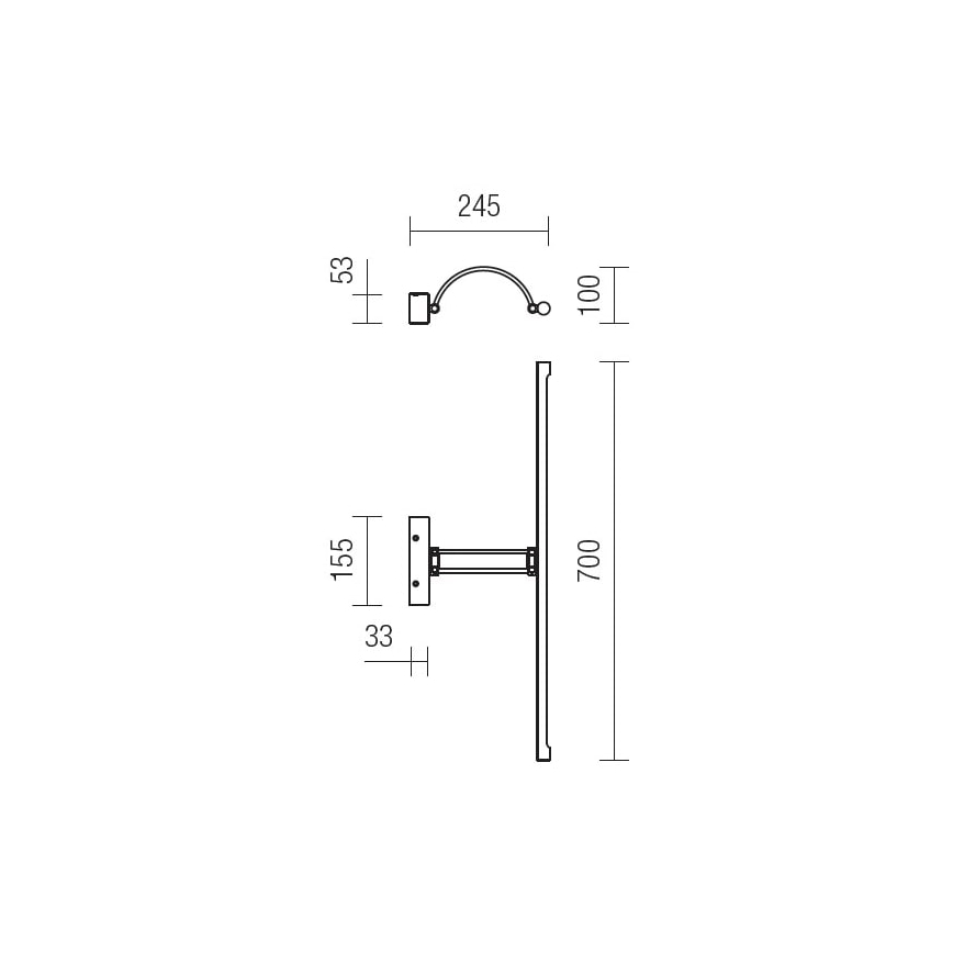 Redo 01-458 - LED Svetilka za slike IKON LED/18W/230V 70 cm sijajni krom