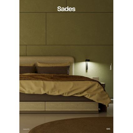 Redo 01-4643 - LED stensko svetilo SADES LED/6W/230V CRI 90 USB črna