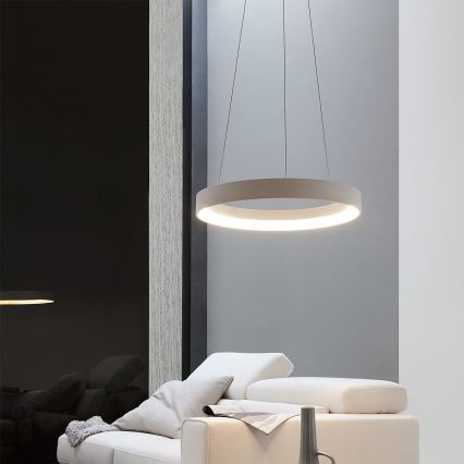 Redo 01-671 - LED Lestenec na vrvici LOOP LED/38W/230V pr. 45 cm bela