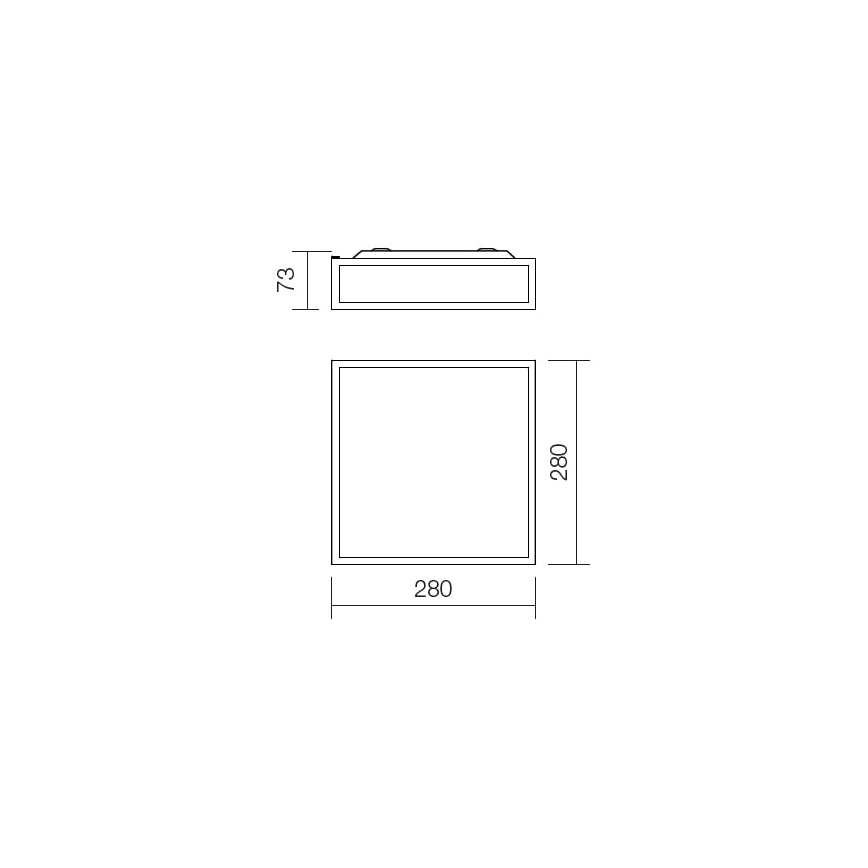 Redo 01-705 - Kopalniška stropna svetilka EGO 2xE27/60W/230V 28x28 cm IP44