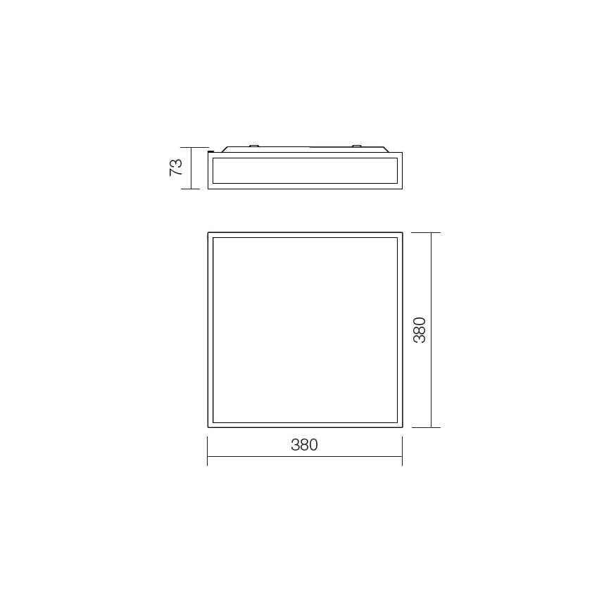 Redo 01-706 - Kopalniška stropna svetilka EGO 4xE27/60W/230V 38x38 cm IP44