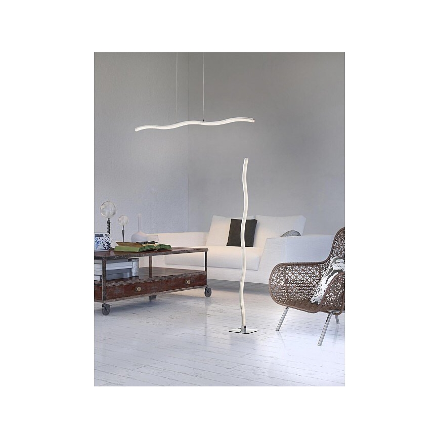 Redo 01-893 - LED lestenec na jeklenem lanku PULSE LED/23,1W/230V matni krom