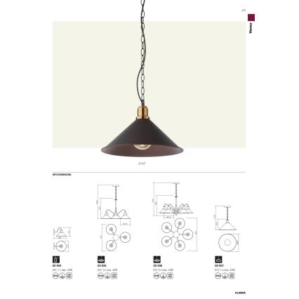 Redo 02-934 - Stenska svetilka VERNER 1xE27/42W/230V