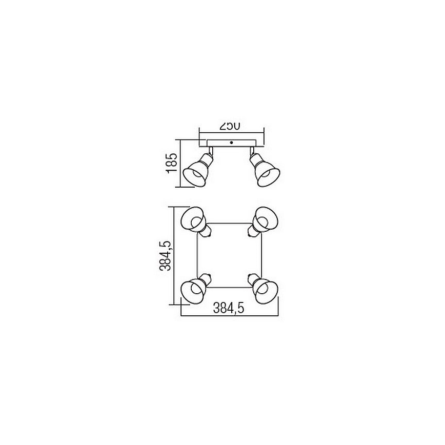 Redo 04-466 - Reflektor OLAF 4xE14/12W/230V