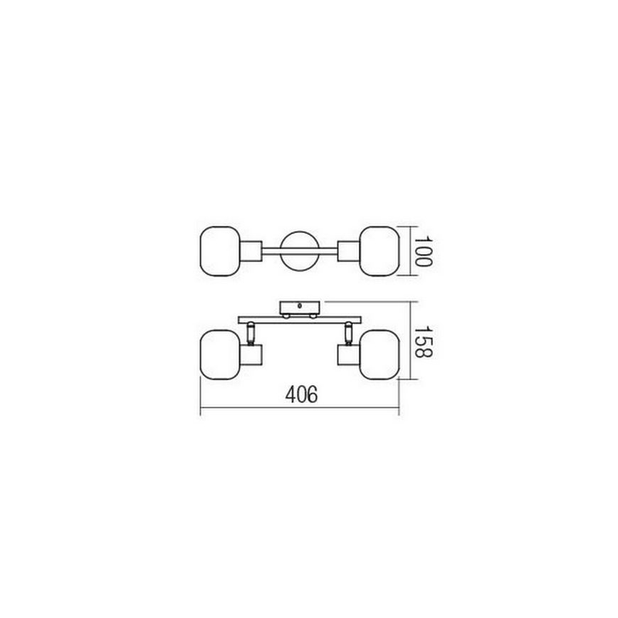 Redo 04-484 - Reflektor AMBER 2xE14/28W/230V