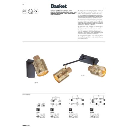 Redo 04-522 - Lestenec BASKET 4xE27/42W/230V bron