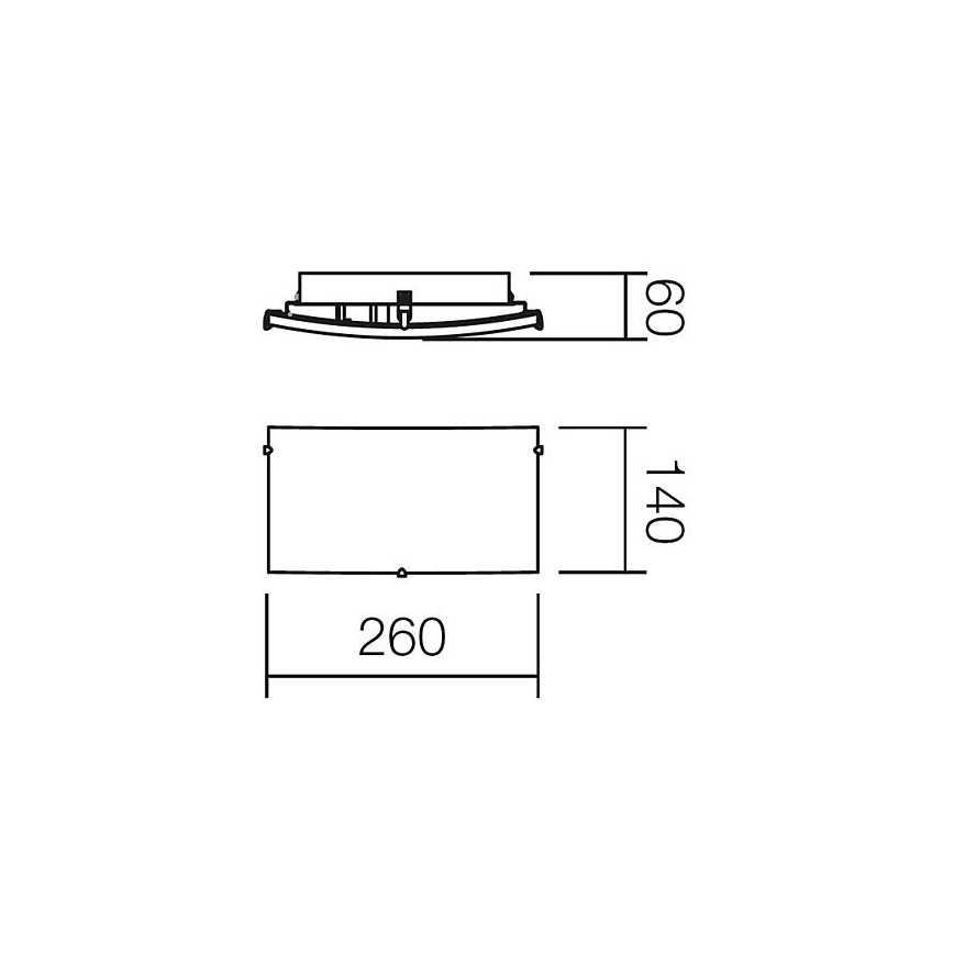 Redo 05-816 - Stensko svetilo NOTES 1xE27/42W/230V bela
