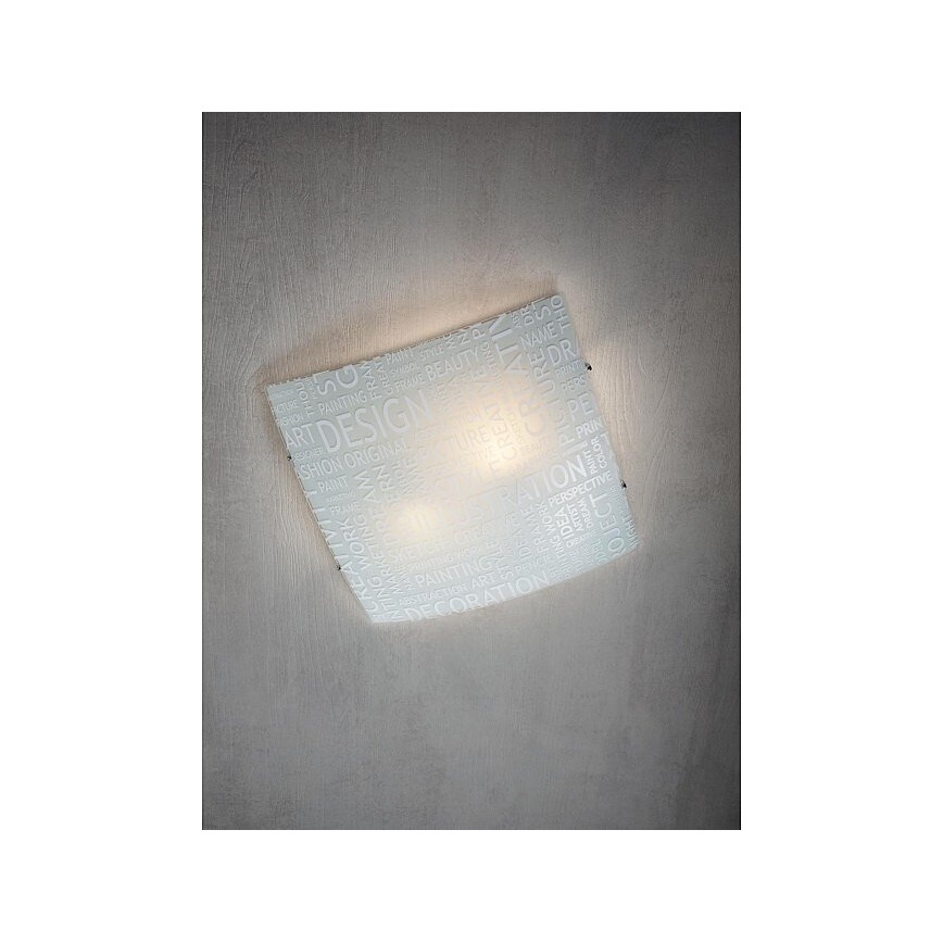 Redo 05-818 - Stropna svetilka NOTES 2xE27/42W/230V 39x39 cm bela