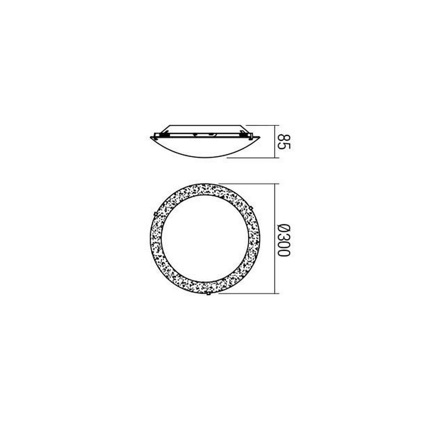 Redo 05-864 - LED Stropna svetilka ARTEMIS LED/12W/230V pr. 30 cm zlata