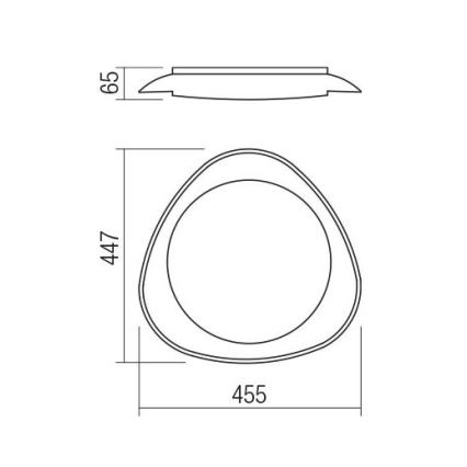 Redo 05-922 - LED Stropna svetilka VERENA LED/24W/230V antracit