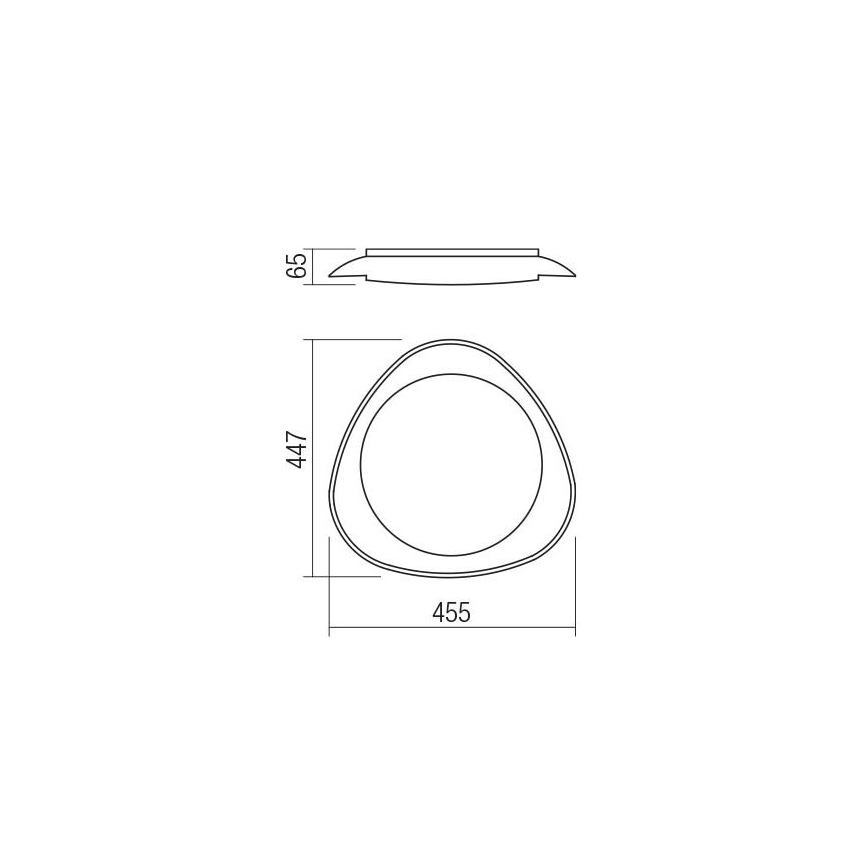 Redo 05-922 - LED Stropna svetilka VERENA LED/24W/230V antracit