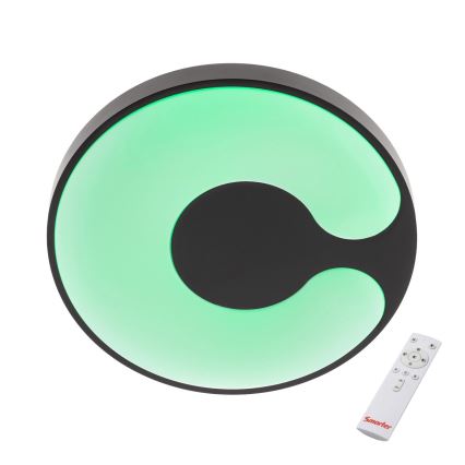 Redo 05-927 - LED RGBW zatemnljivo stropno svetilo BIGSI LED/48W/230V 3000-6500K premer 50 cm črna + daljinski upravljalnik