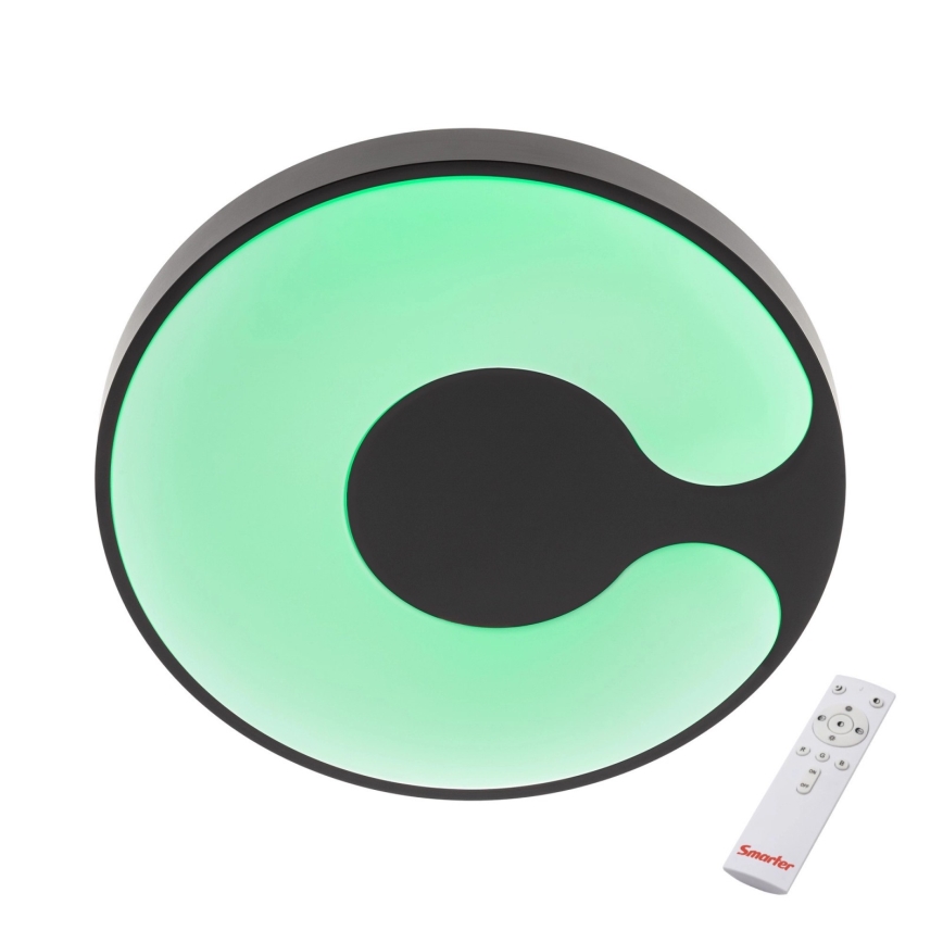 Redo 05-927 - LED RGBW zatemnljivo stropno svetilo BIGSI LED/48W/230V 3000-6500K premer 50 cm črna + daljinski upravljalnik