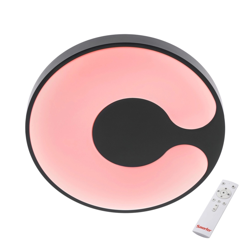 Redo 05-927 - LED RGBW zatemnljivo stropno svetilo BIGSI LED/48W/230V 3000-6500K premer 50 cm črna + daljinski upravljalnik