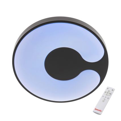 Redo 05-927 - LED RGBW zatemnljivo stropno svetilo BIGSI LED/48W/230V 3000-6500K premer 50 cm črna + daljinski upravljalnik