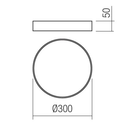 Redo 05-929 - LED Stropna svetilka KNOB LED/24W/230V 3000K-6500K 30 cm zlata