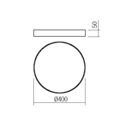 Redo 05-933 - LED Stropna svetilka KNOB LED/36W/230V 3000K-6500K 40 cm črna