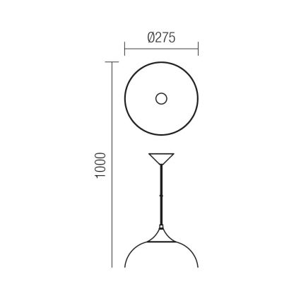 Redo 06-032 - Lestenec na vrvici COLINE 1xE27/42W/230V