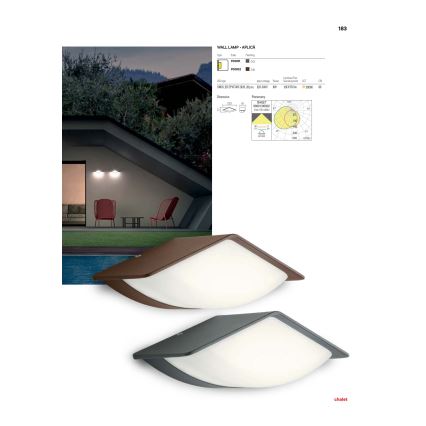 Redo 90002 - LED zunanja stenska svetilka CHALET LED/8W/230V IP54