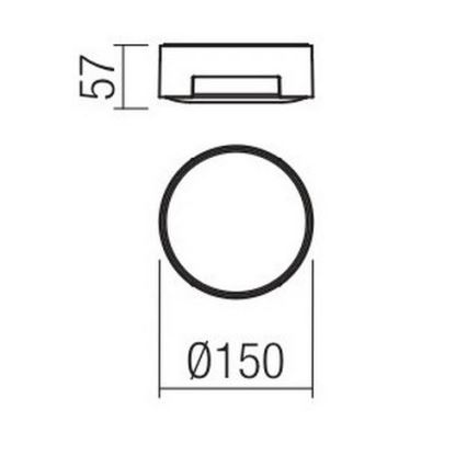 Redo 90004 - LED Zunanja stropna svetilka SKOR LED/12W/230V pr. 15 cm IP54 rjava