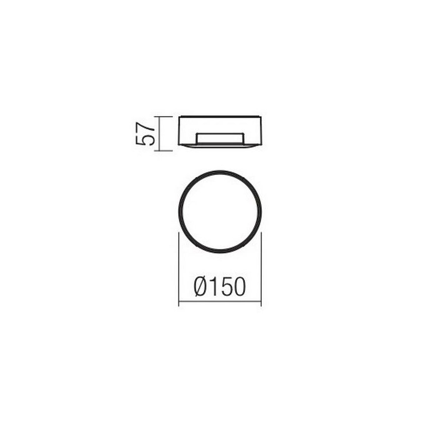 Redo 90004 - LED Zunanja stropna svetilka SKOR LED/12W/230V pr. 15 cm IP54 rjava