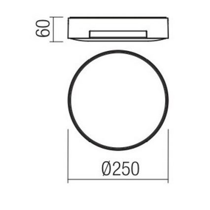 Redo 90006 - LED Zunanja stropna svetilka SKOR LED/16W/230V pr. 25 cm IP54 rjava