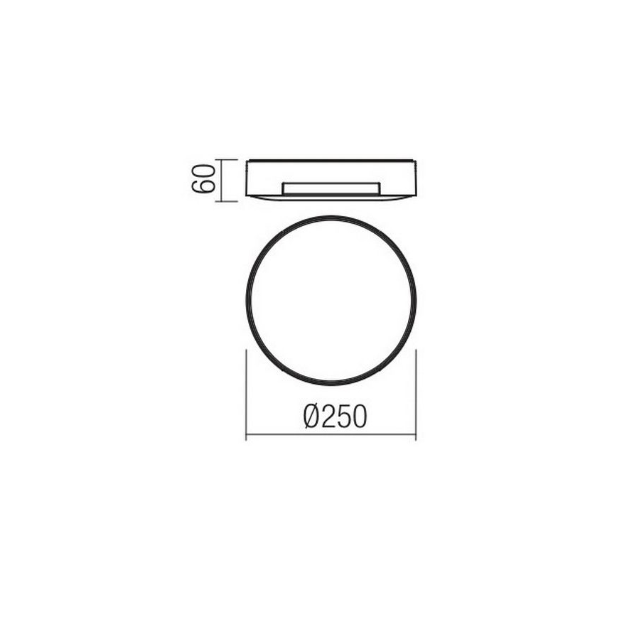 Redo 90006 - LED Zunanja stropna svetilka SKOR LED/16W/230V pr. 25 cm IP54 rjava