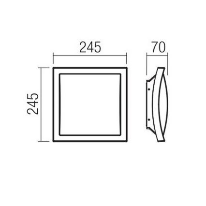 Redo 90008 - LED Zunanja stropna svetilka TALLIN LED/21W/230V 24,5x24,5 cm IP54 rjava