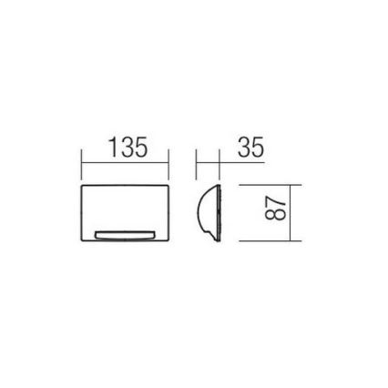 Redo 90009 - LED zunanja orientacijska svetilka TAMPA LED/11W/230V IP54 bela