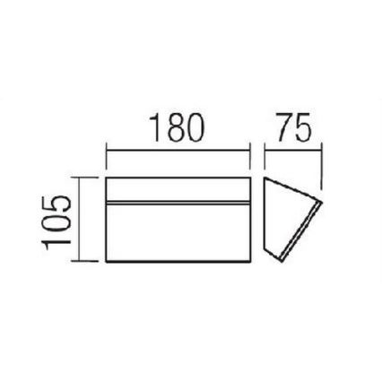 Redo 90015 - LED Zunanja stenska svetilka TOKYO LED/12W/230V IP54