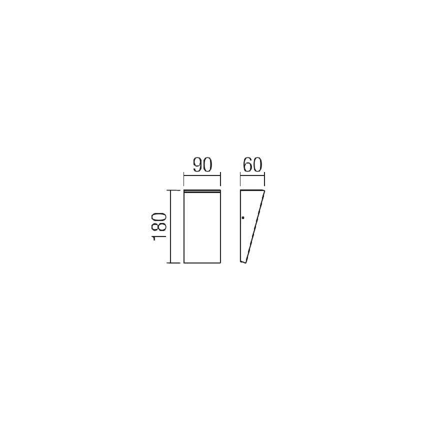 Redo 90019 - LED Zunanja stenska svetilka TOKYO LED/12W/230V 3000K IP54 siva