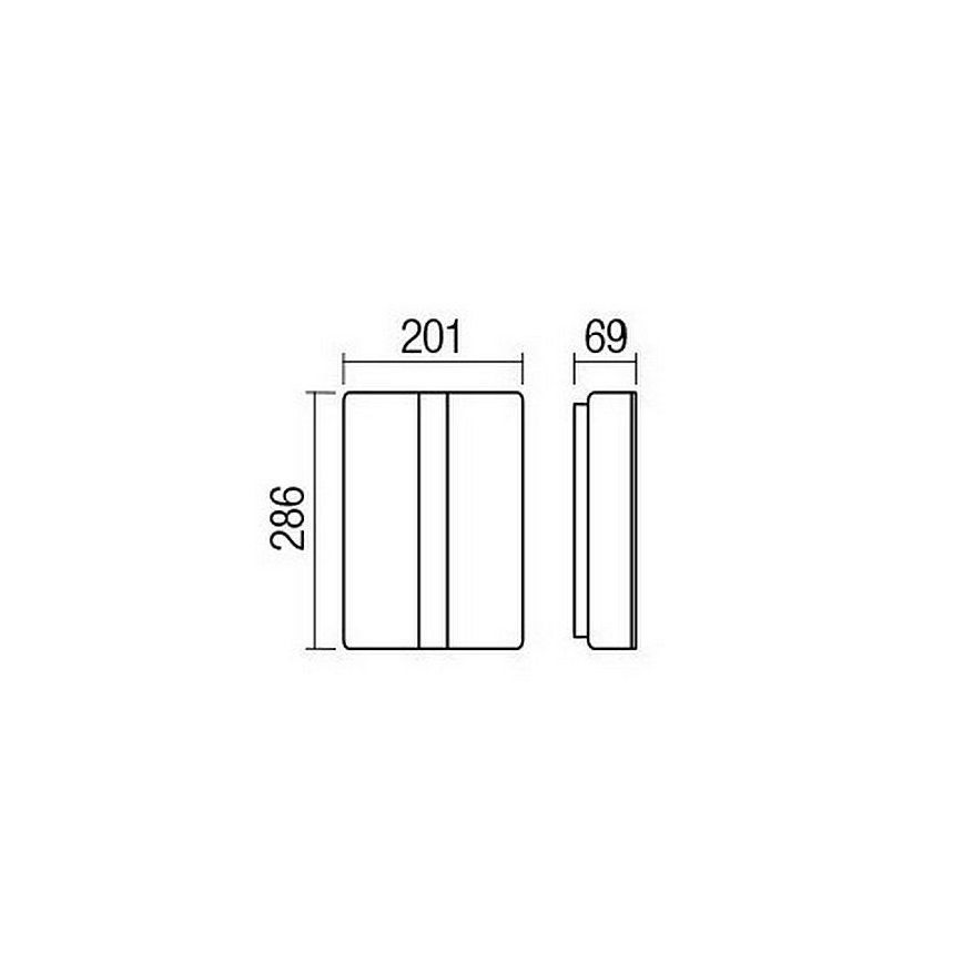 Redo 90023 - LED Zunanja stenska svetilka BREDA 1xLED/12W/230V IP54