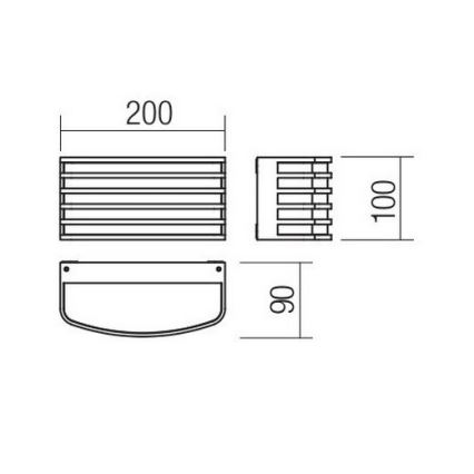 Redo 90038 - LED Zunanja stenska svetilka SEBRA LED/15W/230V IP54