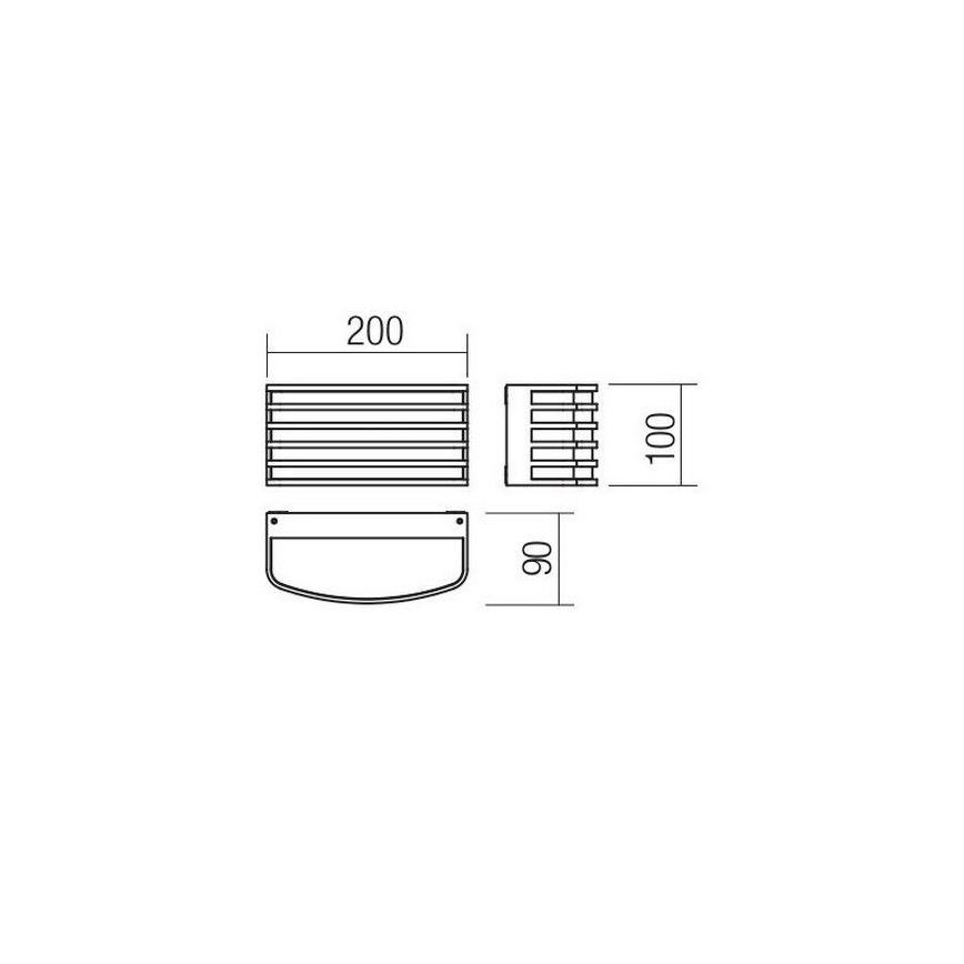 Redo 90038 - LED Zunanja stenska svetilka SEBRA LED/15W/230V IP54