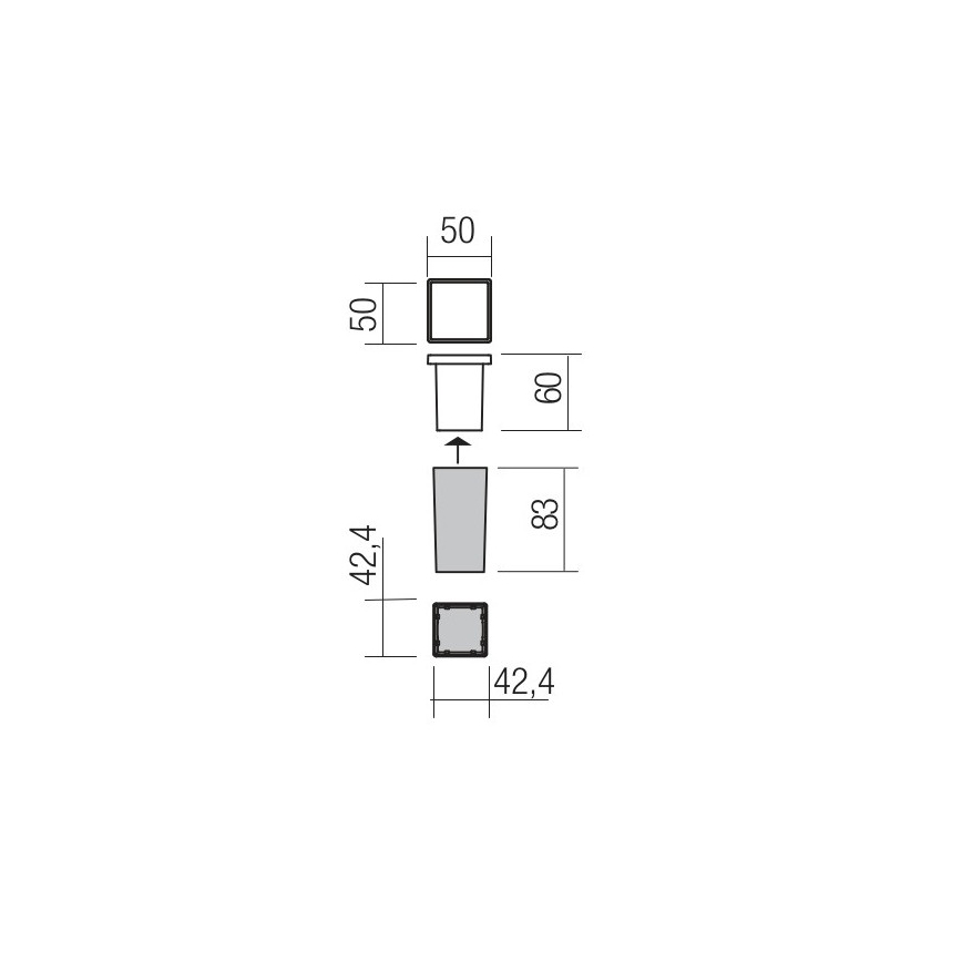 Redo 90040 - LED Zunanja vgradna svetilka INCAS LED/2,3W/230V IP65
