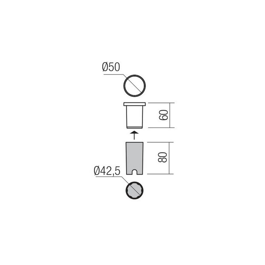 Redo 90042 - LED Zunanja vgradna svetilka INCAS LED/2,3W/230V IP65