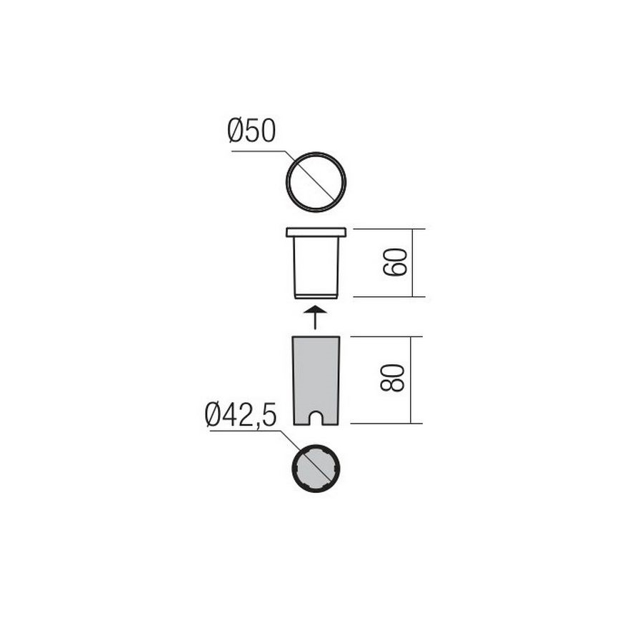 Redo 90044 - LED Zunanja vgradna svetilka INCAS LED/2,3W/230V IP65