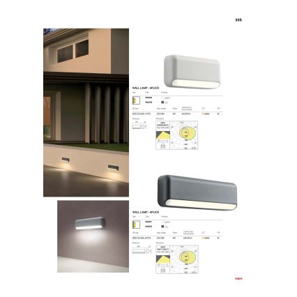 Redo 90070 - LED Zunanja stenska svetilka SAPO 1xLED/3W/230V IP65