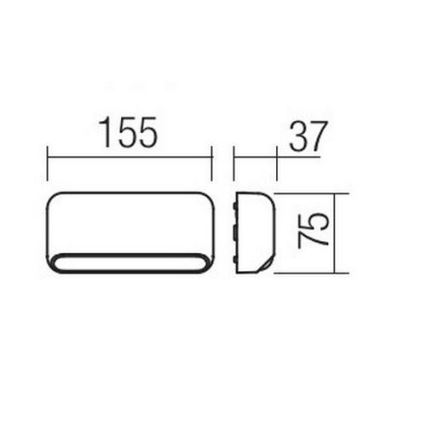 Redo 90070 - LED Zunanja stenska svetilka SAPO 1xLED/3W/230V IP65