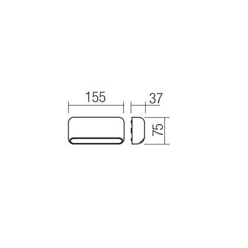 Redo 90070 - LED Zunanja stenska svetilka SAPO 1xLED/3W/230V IP65